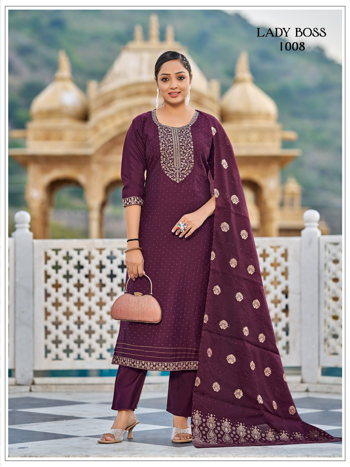 Lady Boss Banwery Vertican Readymade Pant Style Suits Supplier India