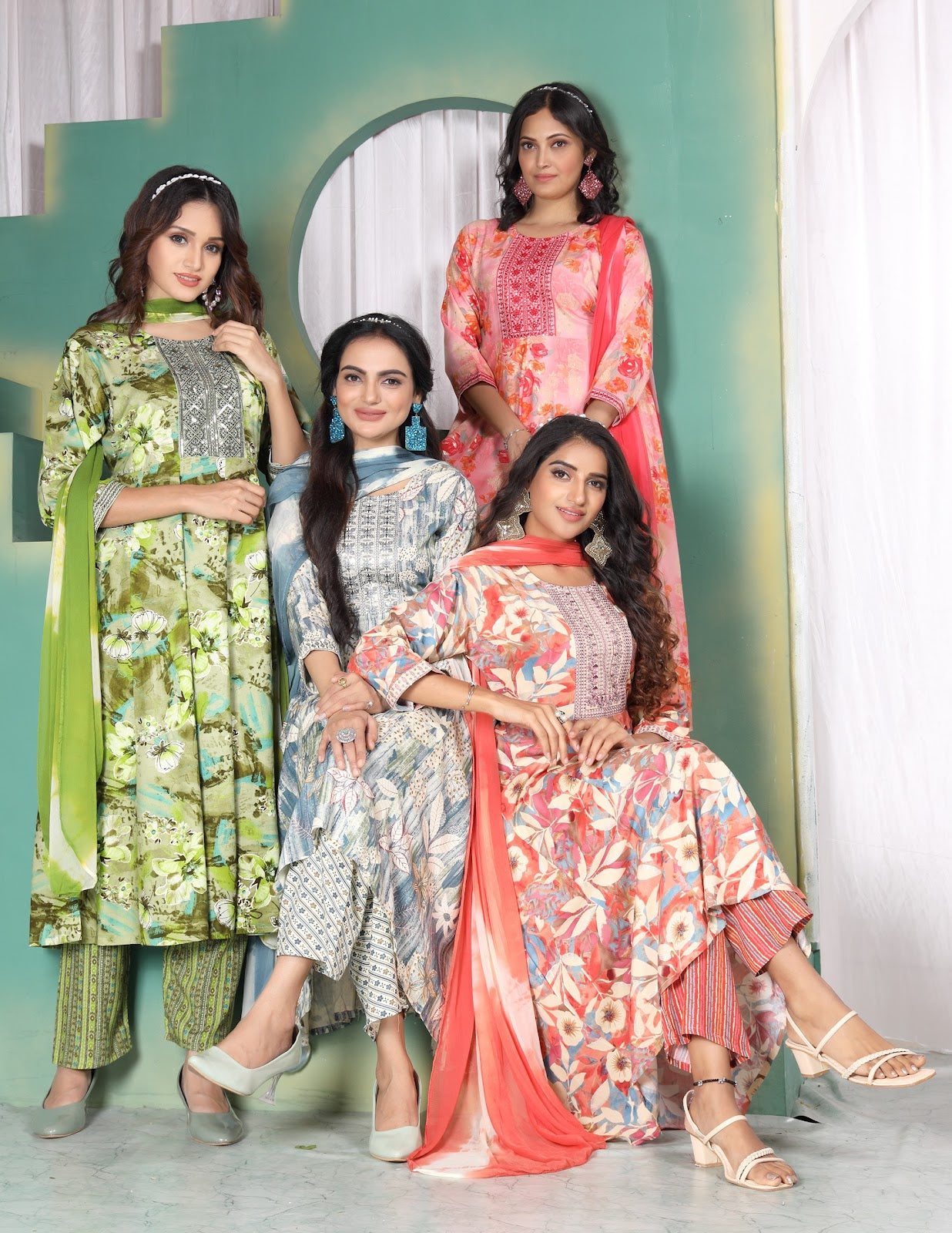 Lady Luxe Master Rayon Foil Readymade Pant Style Suits Manufacturer Ahmedabad