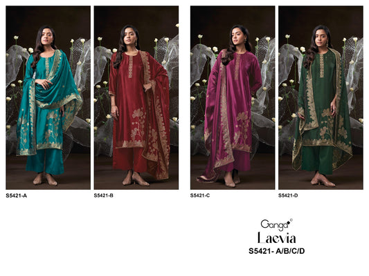 Laevia S5421 Ganga Woven Silk Plazzo Style Suits Exporter India