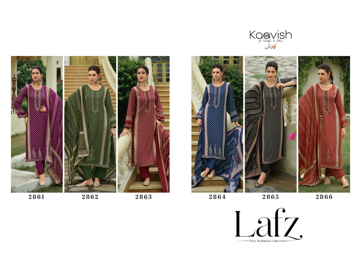 Lafz Kaavish Viscose Pashmina Suits Exporter Gujarat
