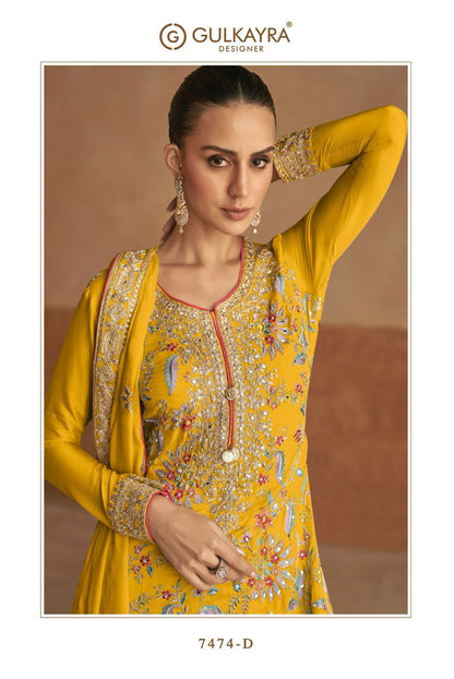 Lahza Gulkayra Designer Chinon Readymade Suits Manufacturer India
