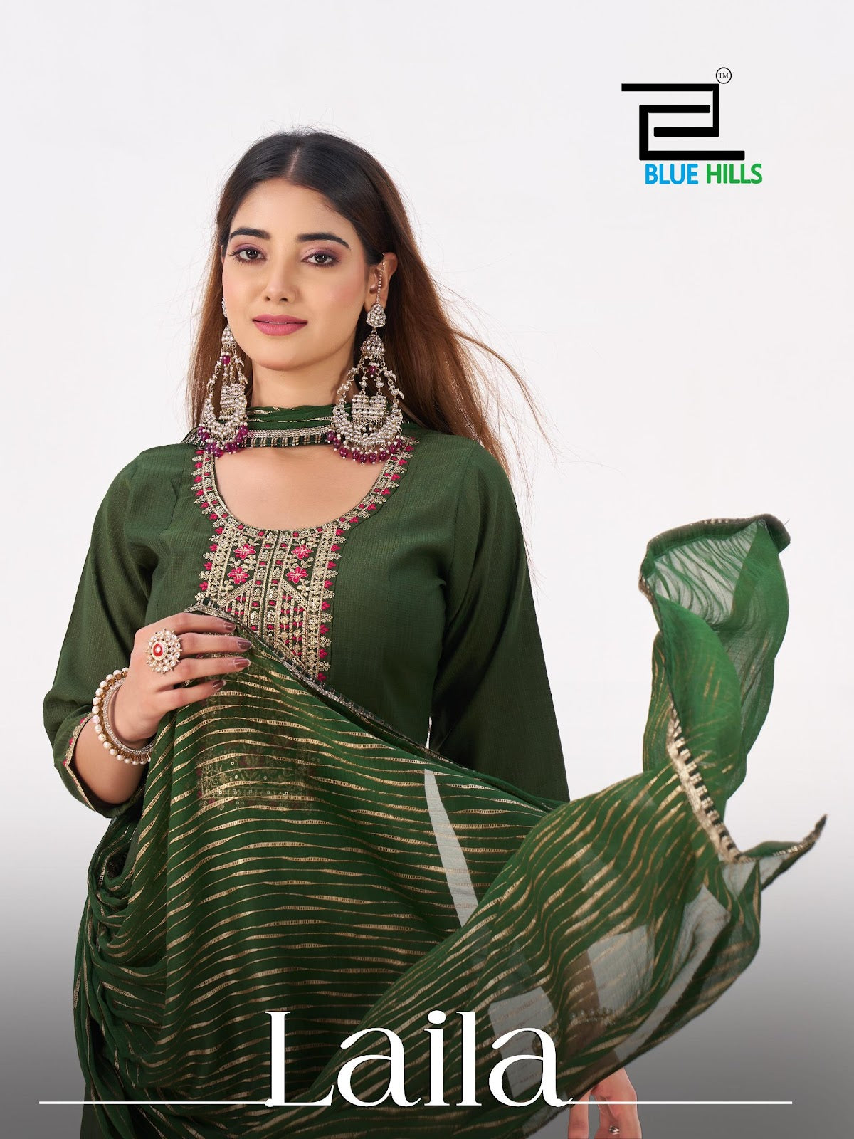 Laila Blue Hills Berlin Readymade Anarkali Suits Manufacturer India