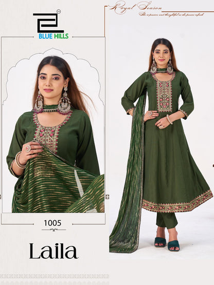Laila Blue Hills Berlin Readymade Anarkali Suits Manufacturer India