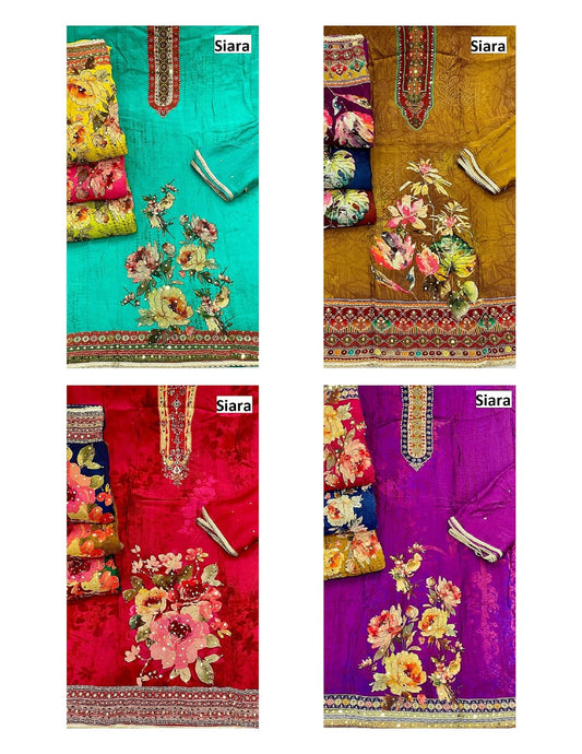 Laila Siara Pure Organza Salwar Suits Manufacturer Ahmedabad
