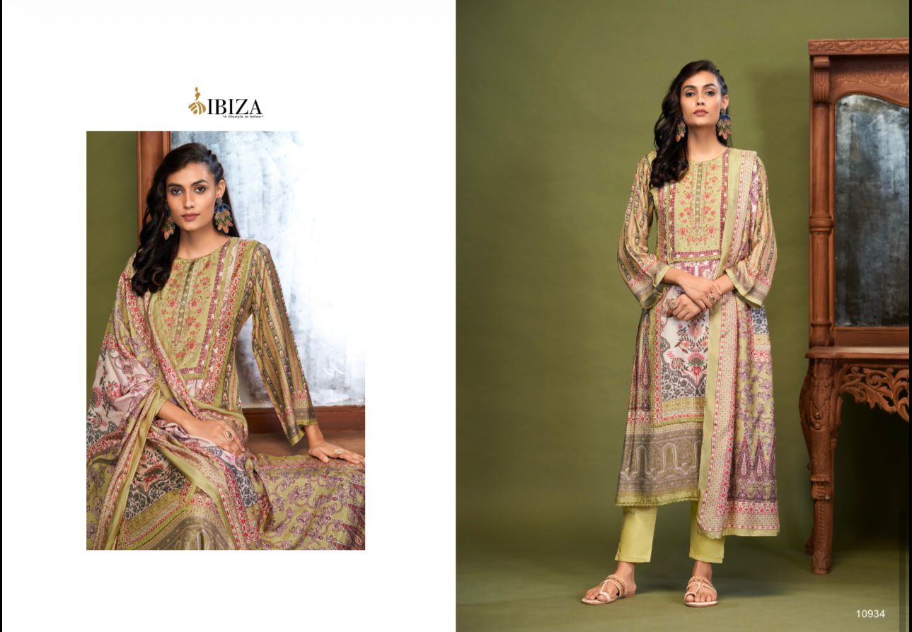 Laira Ibiza Bemberg Muslin Pant Style Suits Exporter Ahmedabad