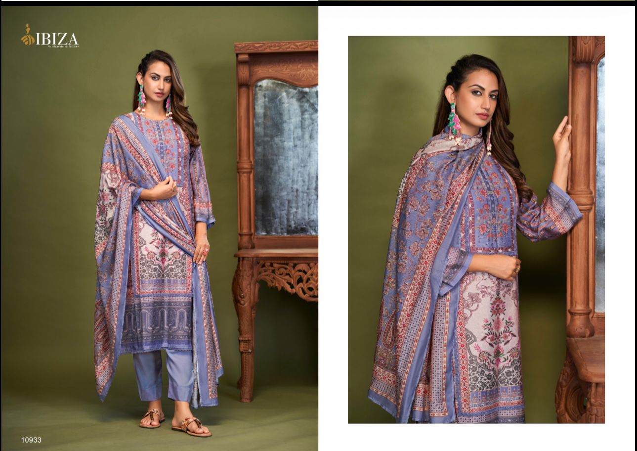 Laira Ibiza Bemberg Muslin Pant Style Suits Exporter Ahmedabad