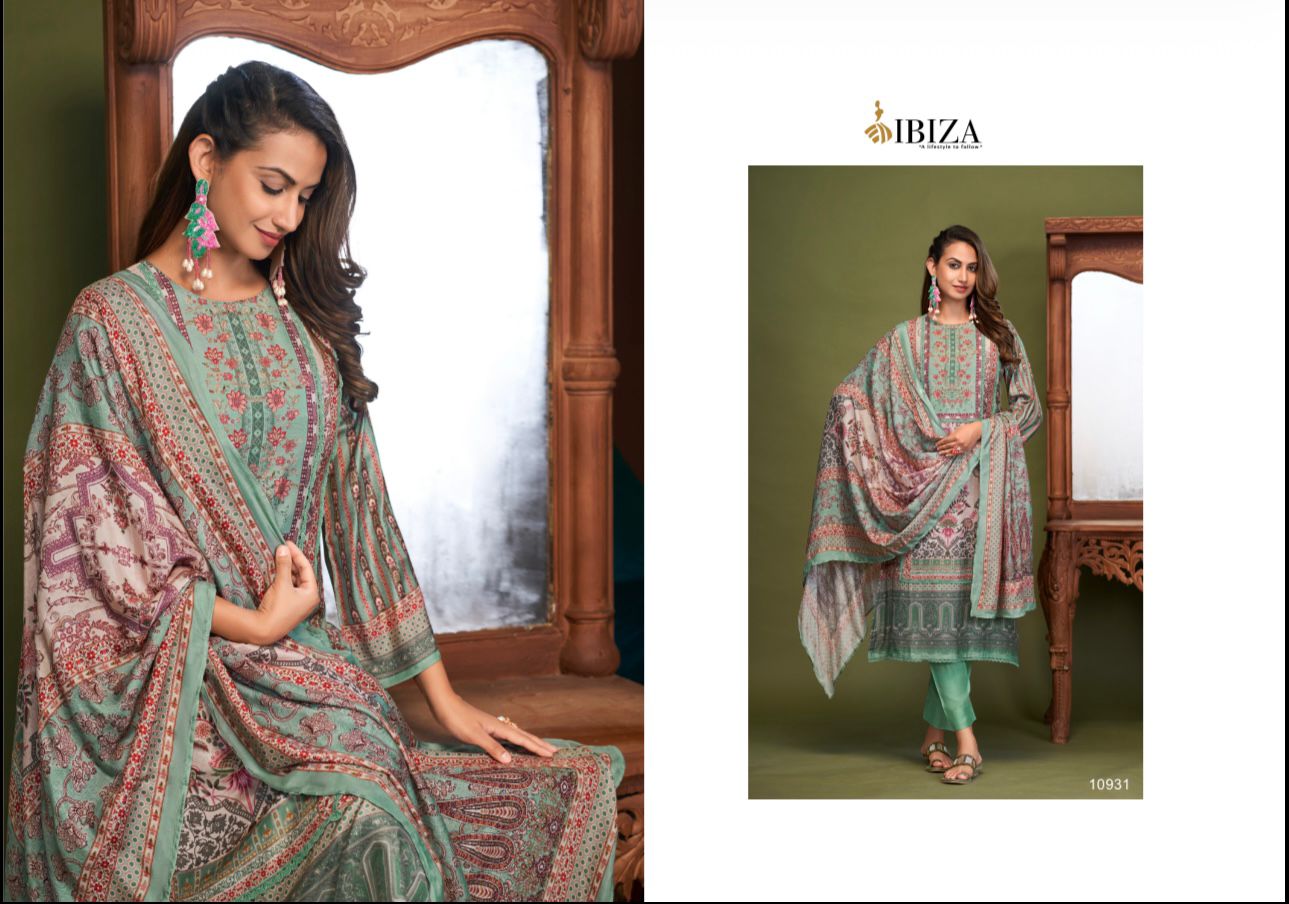 Laira Ibiza Bemberg Muslin Pant Style Suits Exporter Ahmedabad