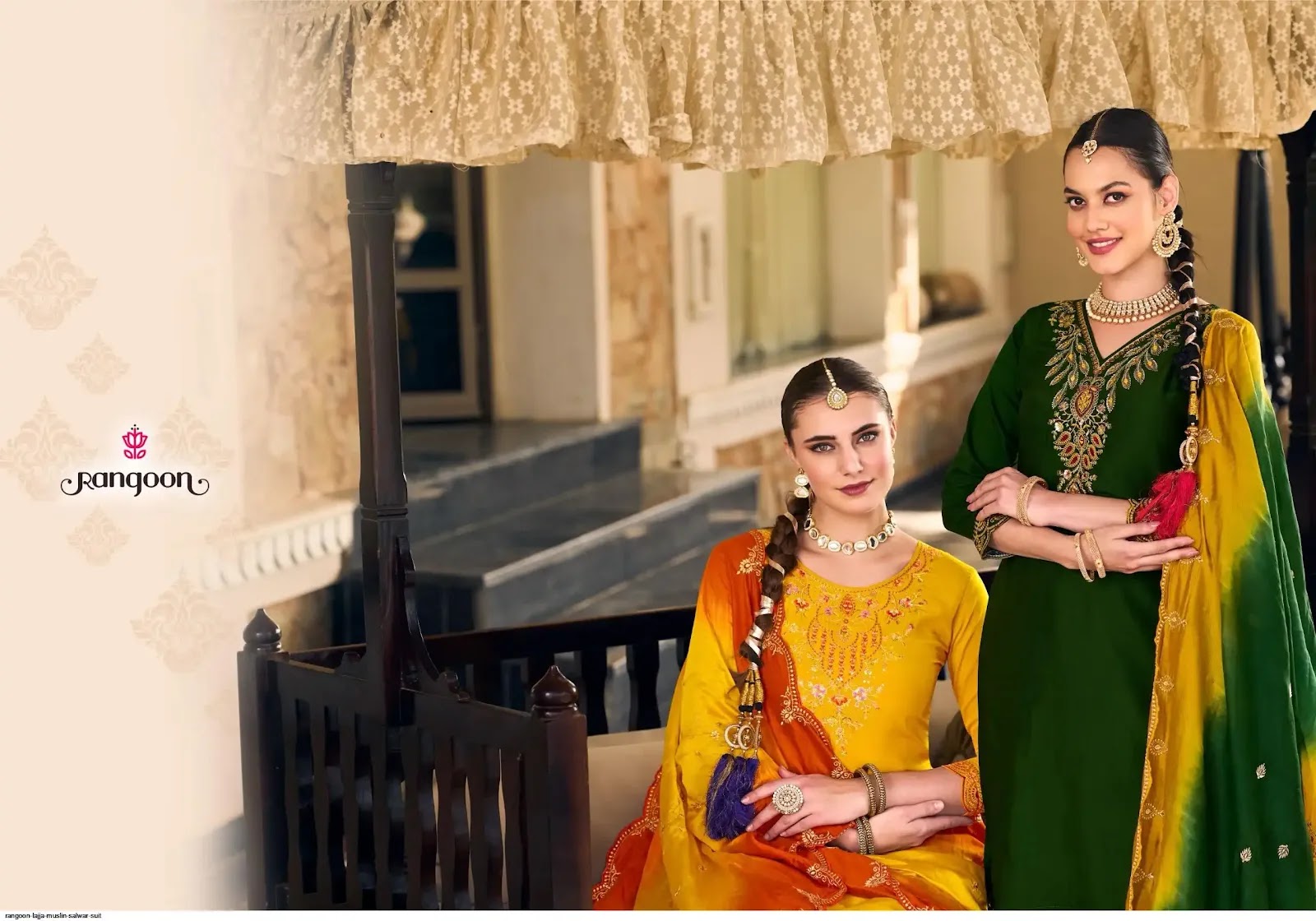 Lajja Rangoon Muslin Readymade Salwar Suits Manufacturer India