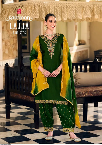 Lajja Rangoon Muslin Readymade Salwar Suits Manufacturer India