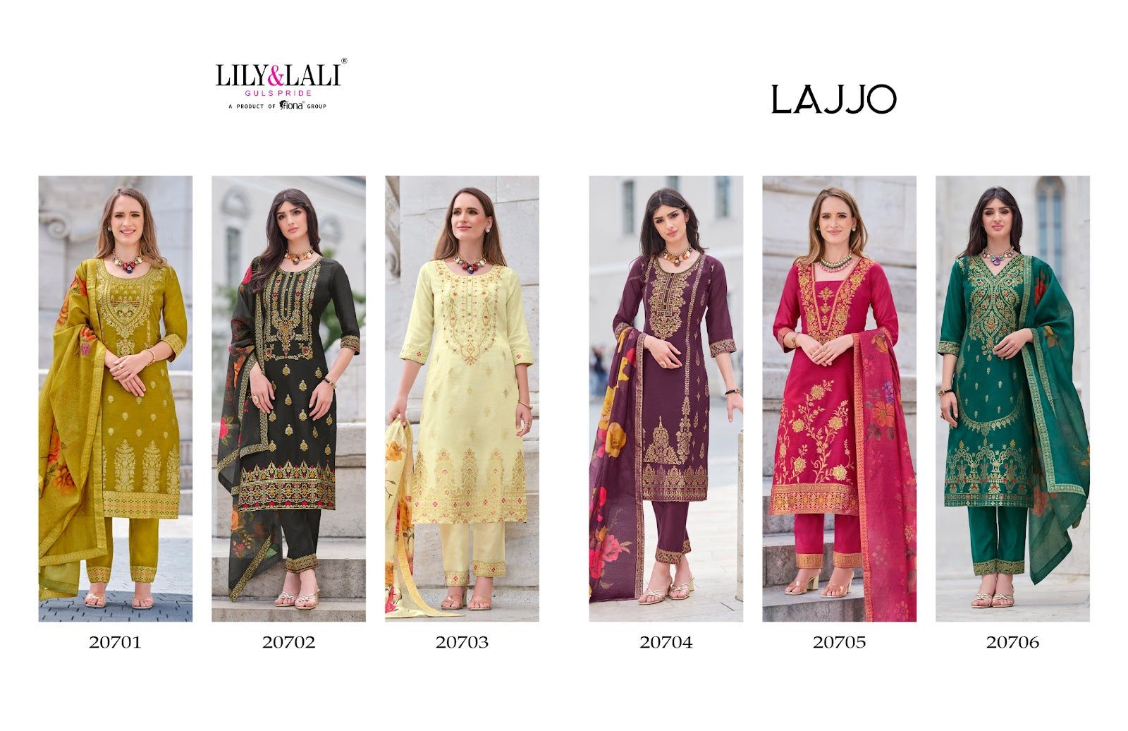 Lajjo Lily Lali Banarsi Jacquard Readymade Pant Style Suits Wholesaler