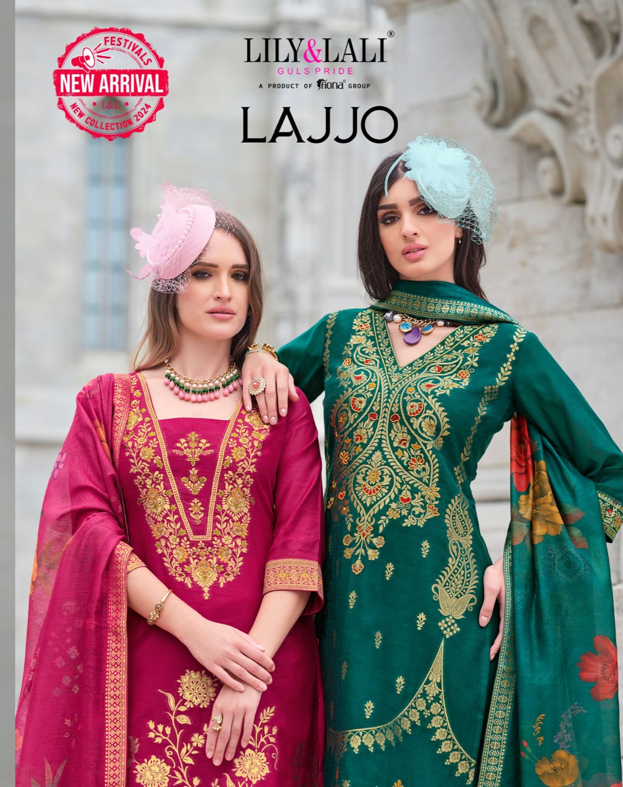 Lajjo Lily Lali Banarsi Jacquard Readymade Pant Style Suits