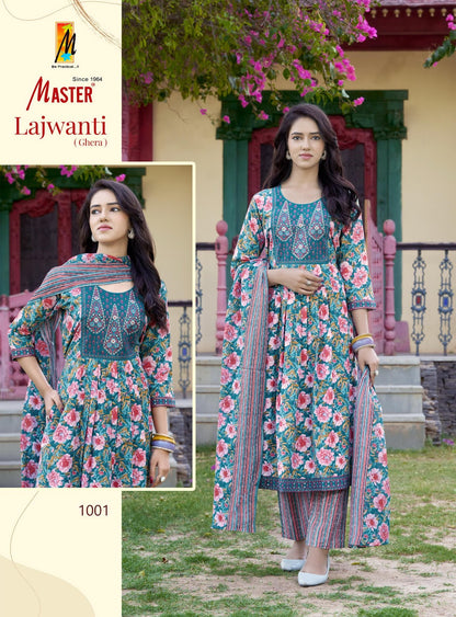 Lajwanti Master Cotton Readymade Anarkali Suits Wholesaler