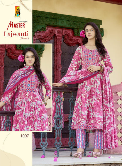 Lajwanti Master Cotton Readymade Anarkali Suits Wholesaler