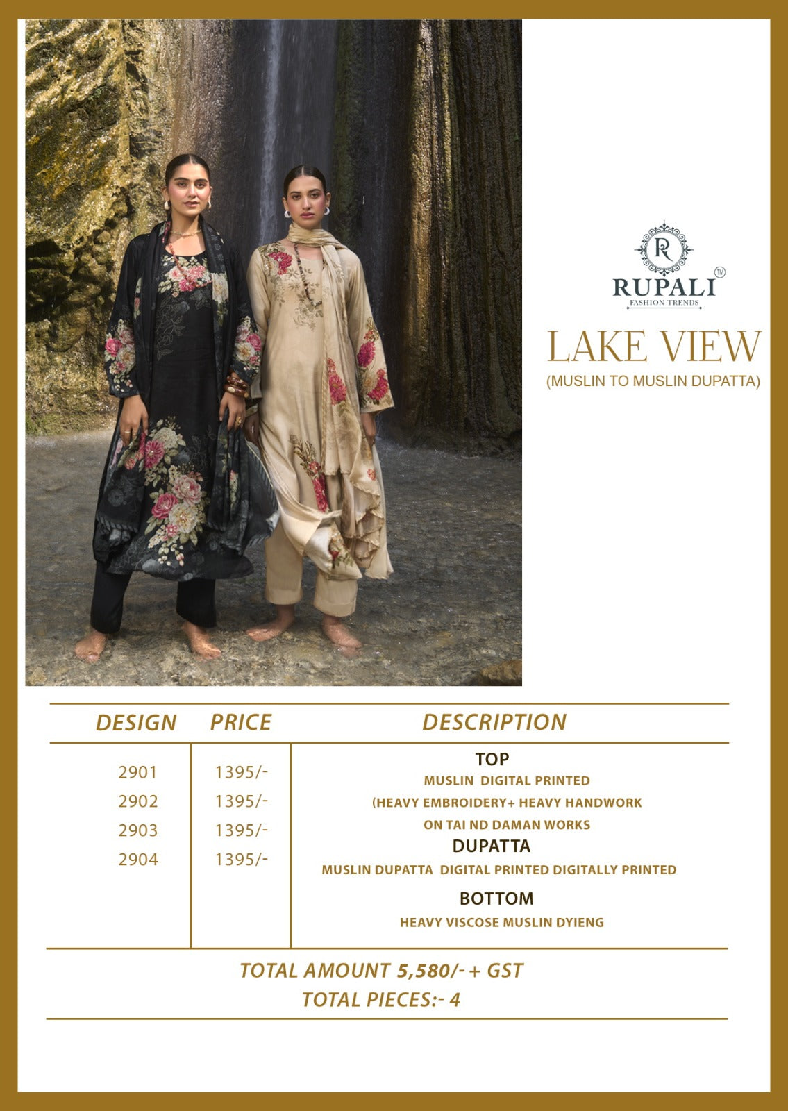 Lake View Rupali Muslin Pant Style Suits Manufacturer