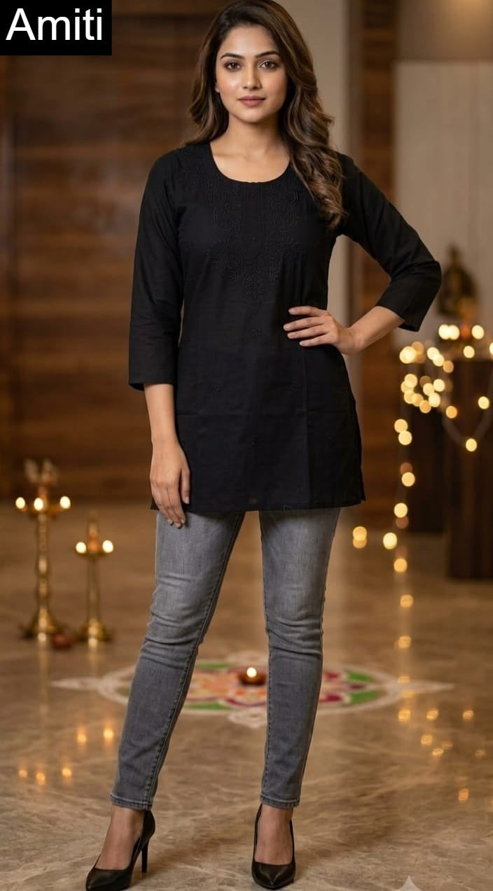 Lakhnavi 1909 Amiti Cotton Rayon Short Kurtis Wholesaler India
