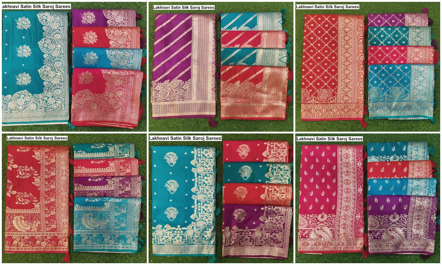 Lakhnavi Satin Silk Saroj Sarees Supplier