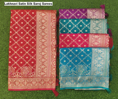 Lakhnavi Satin Silk Saroj Sarees Supplier