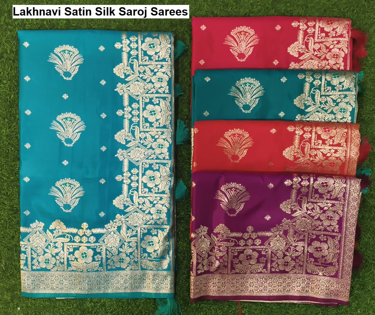 Lakhnavi Satin Silk Saroj Sarees Supplier
