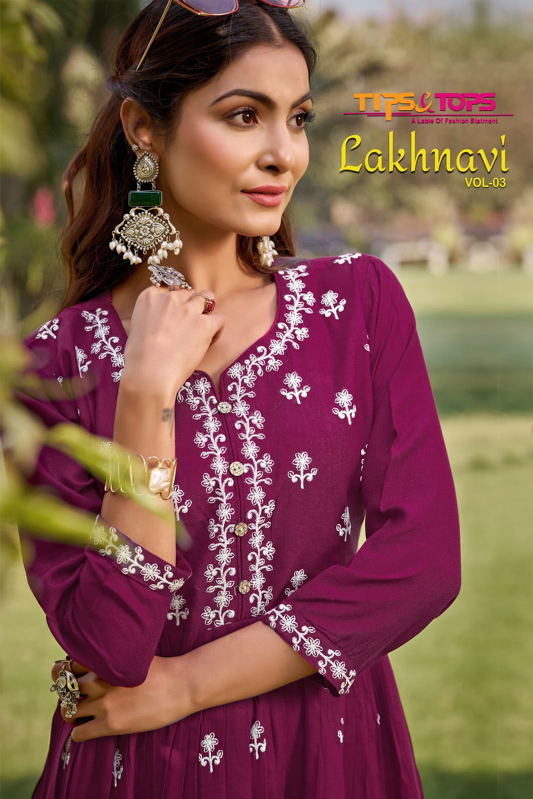 Lakhnavi Vol 3 Tips Tops Rayon 16Kg Anarkali Kurtis Wholesale Rate