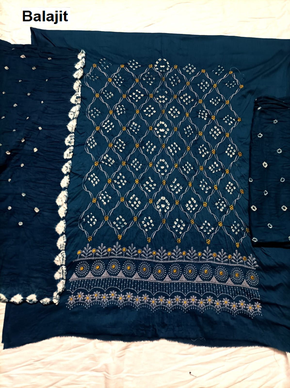 Lakhnavi Work 2808 Balajit Satin Salwar Suits Wholesaler India