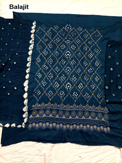 Lakhnavi Work 2808 Balajit Satin Salwar Suits Wholesaler India