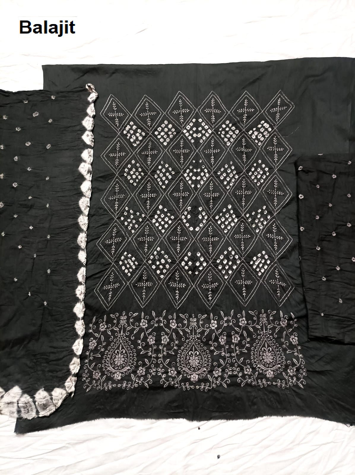 Lakhnavi Work 2808 Balajit Satin Salwar Suits Wholesaler India