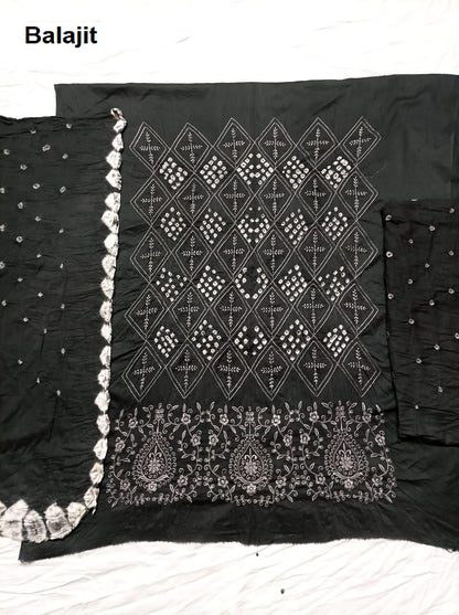 Lakhnavi Work 2808 Balajit Satin Salwar Suits Wholesaler India