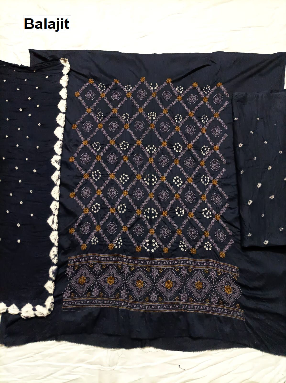 Lakhnavi Work 2808 Balajit Satin Salwar Suits Wholesaler India