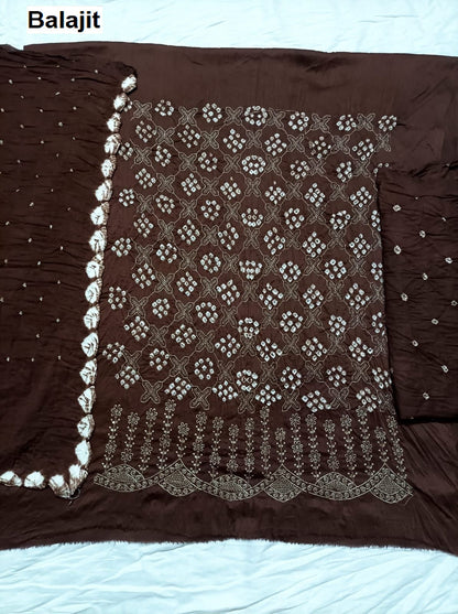 Lakhnavi Work 2808 Balajit Satin Salwar Suits Wholesaler India