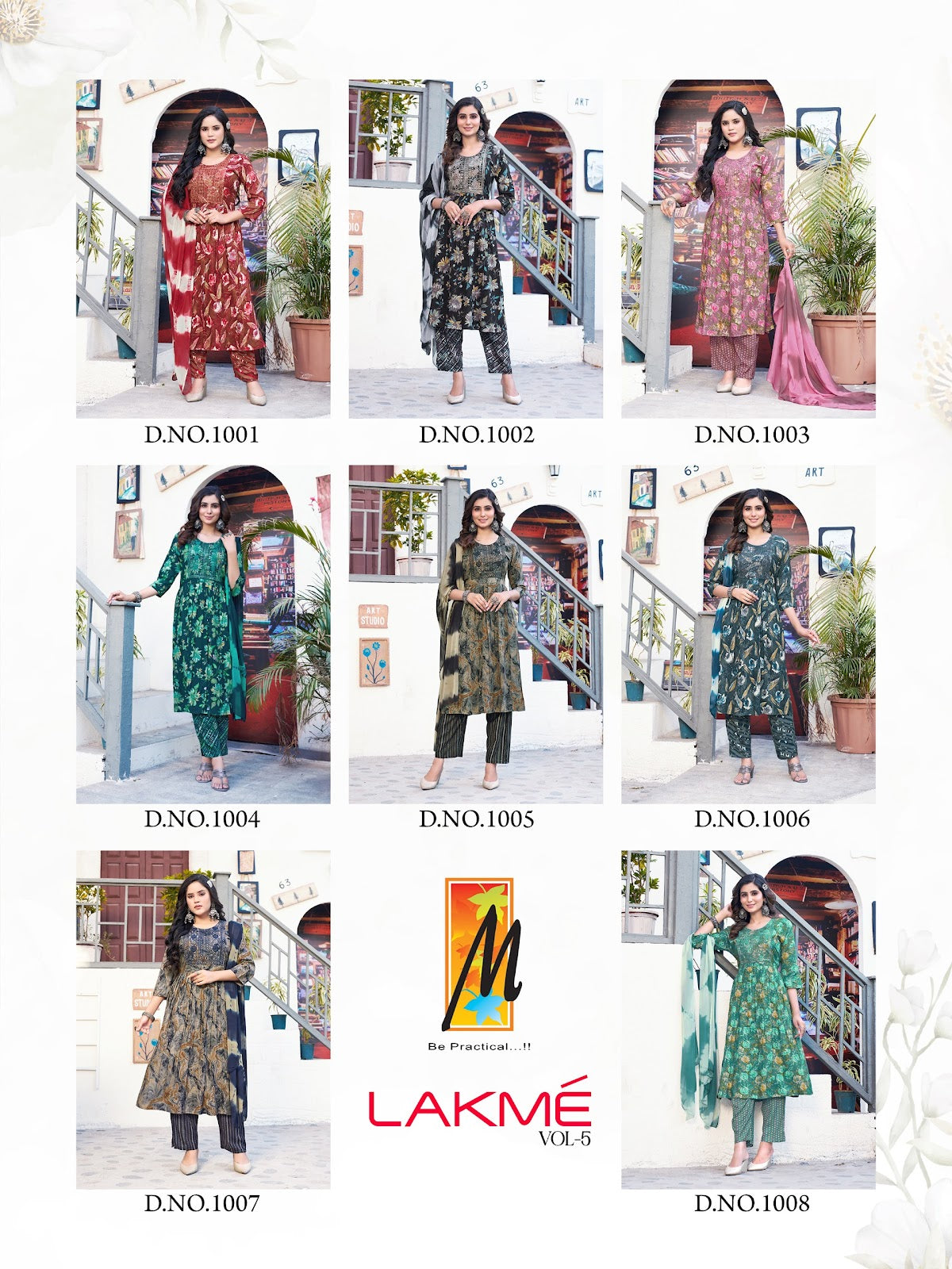 Lakme Vol 5 Master Rayon Foil Readymade Pant Style Suits