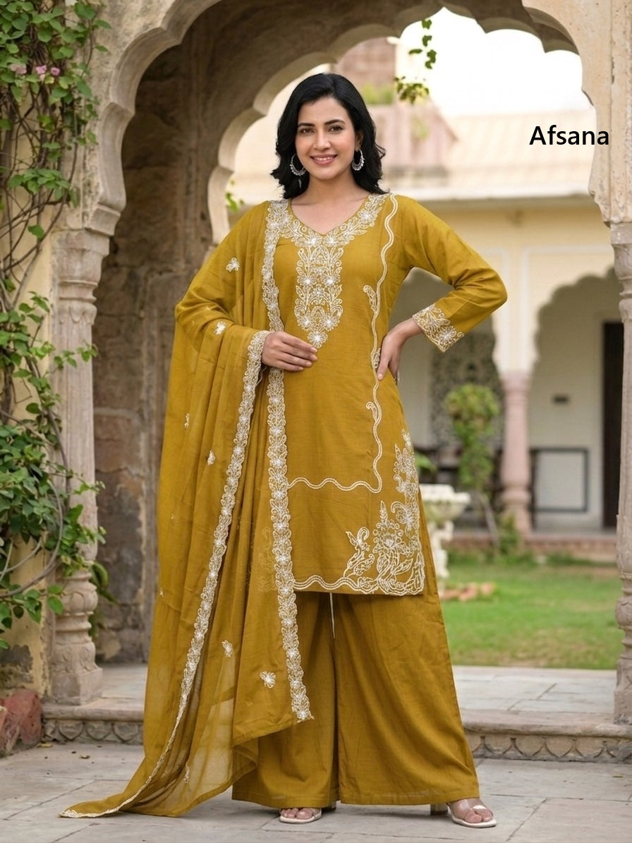 Lakshi Afsana Berlin Readymade Plazzo Style Suits Exporter Gujarat