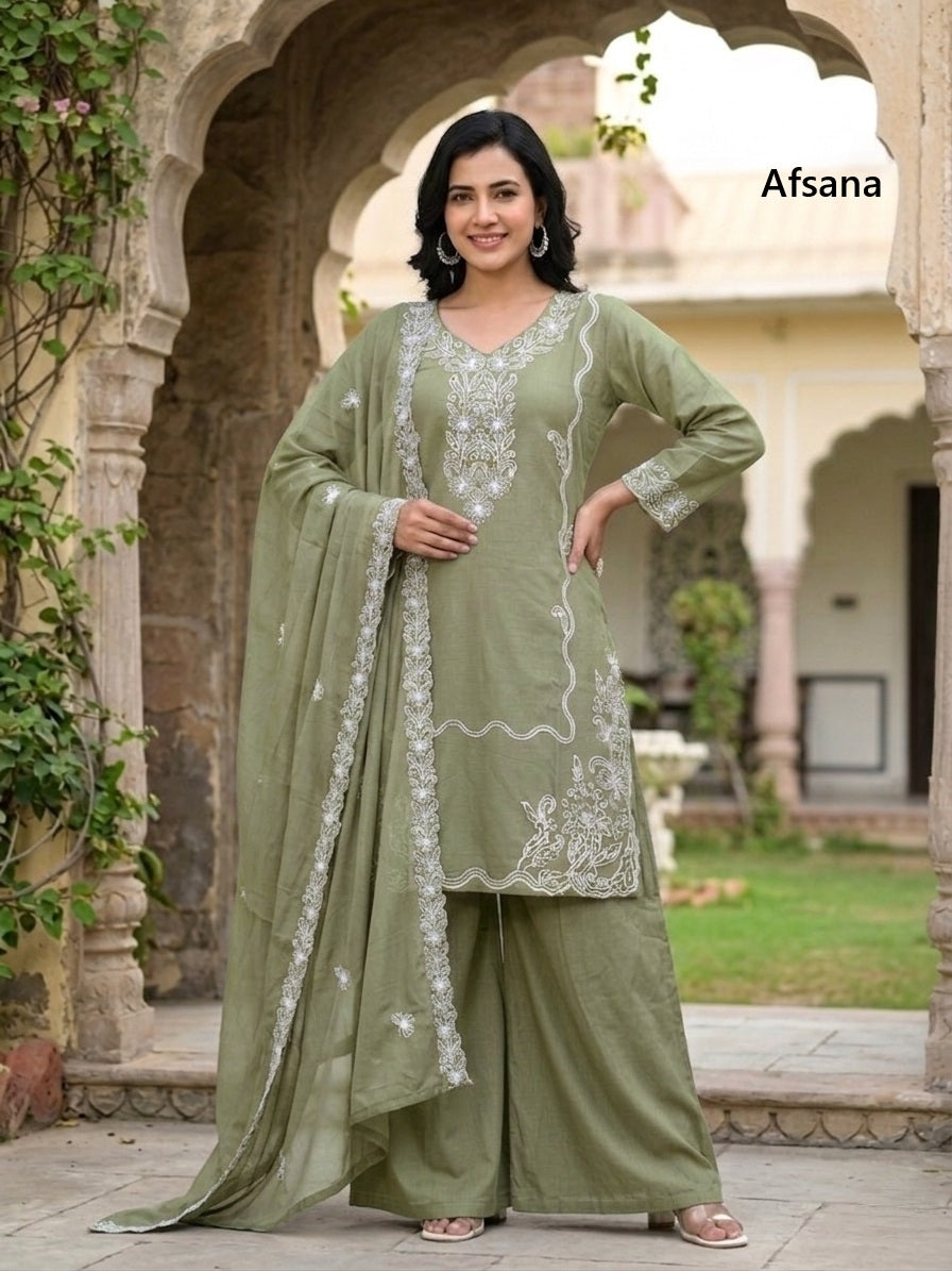 Lakshi Afsana Berlin Readymade Plazzo Style Suits Exporter Gujarat