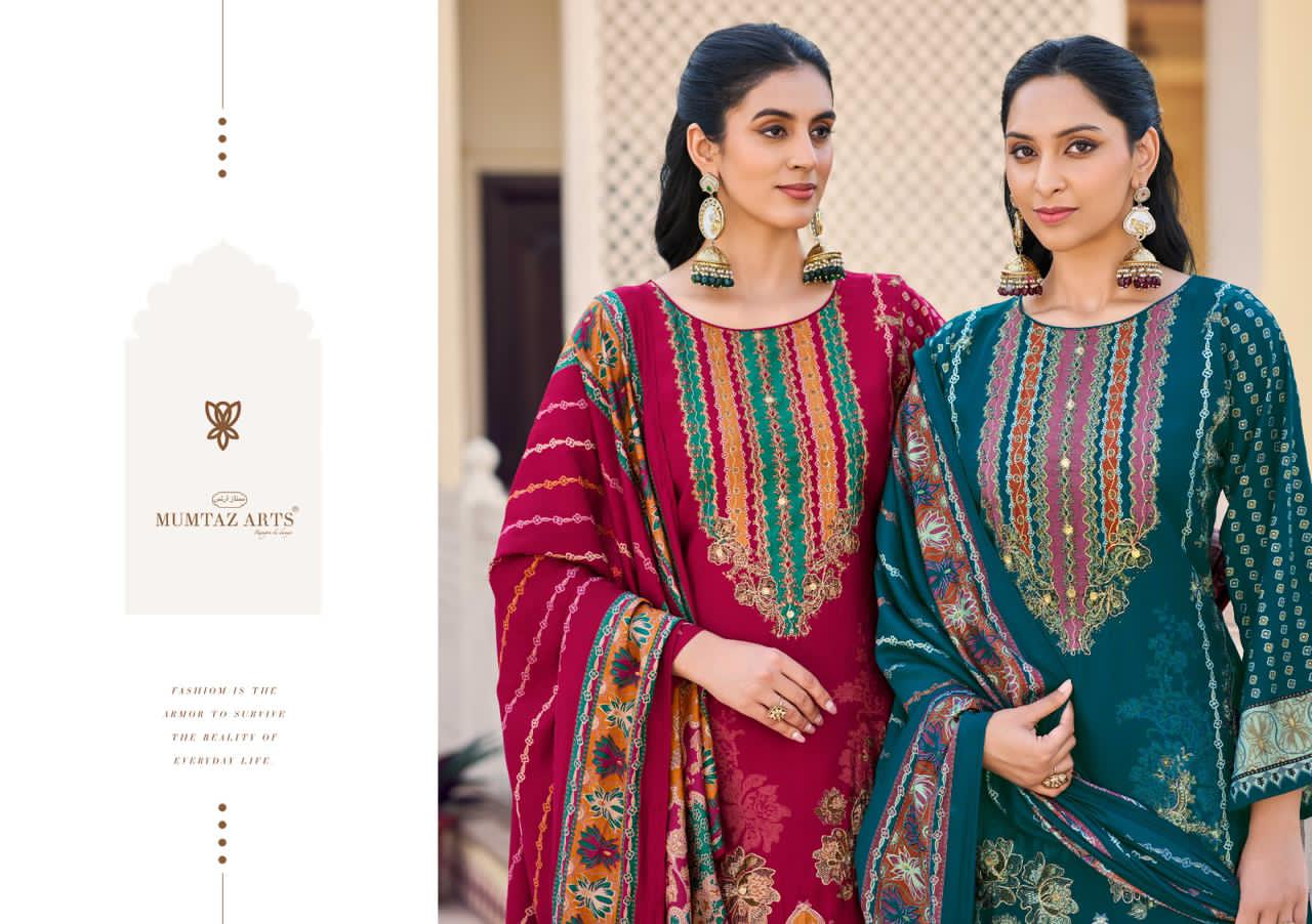 Lakshita Mumtaz Arts Viscose Muslin Karachi Salwar Suits Manufacturer India