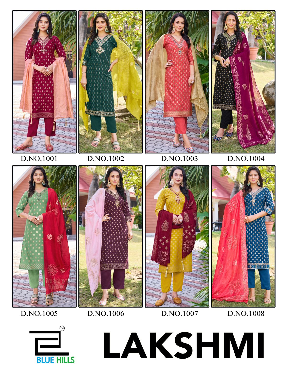 Lakshmi Blue Hills Rayon 14Kg Readymade Pant Style Suits Wholesaler India