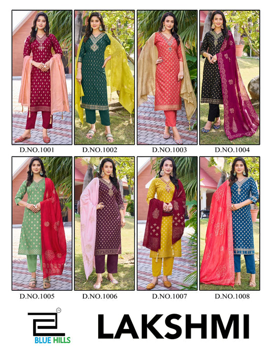 Lakshmi Blue Hills Rayon 14Kg Readymade Pant Style Suits Wholesaler India