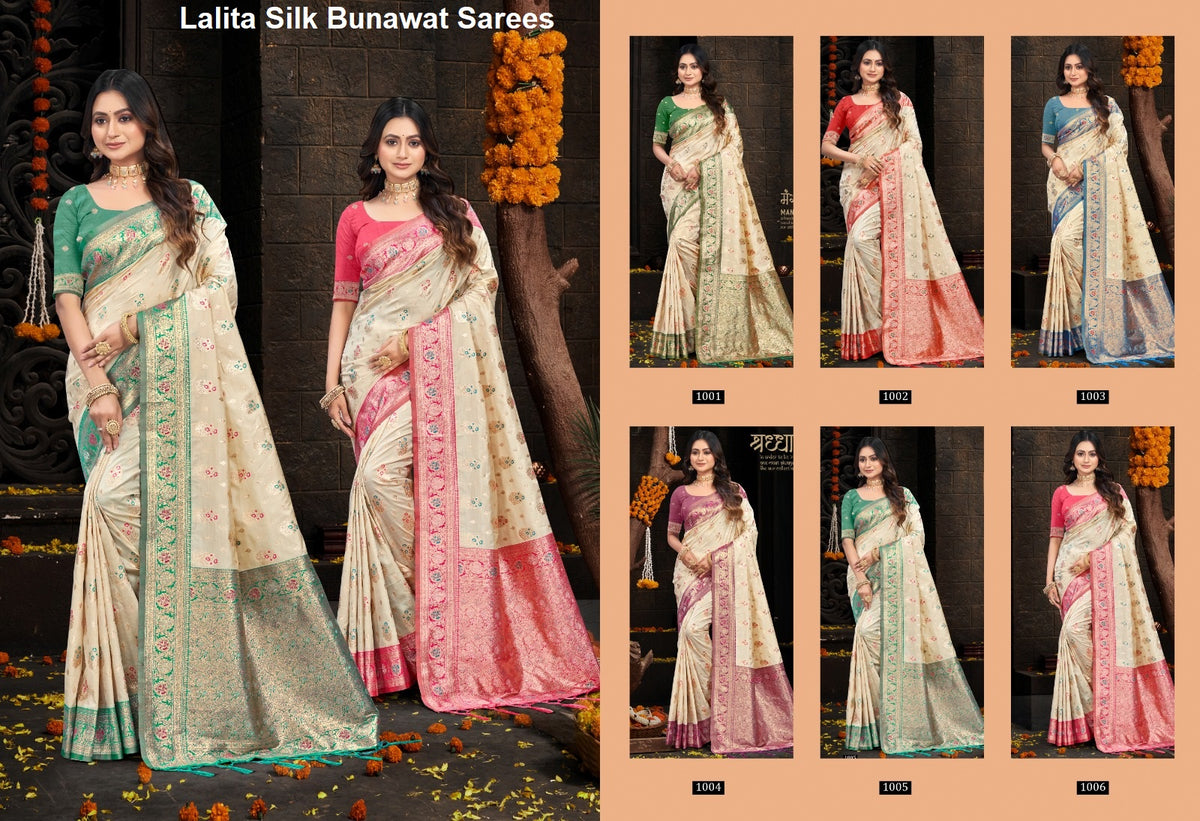 Lalita Silk Bunawat Sarees Exporter Gujarat