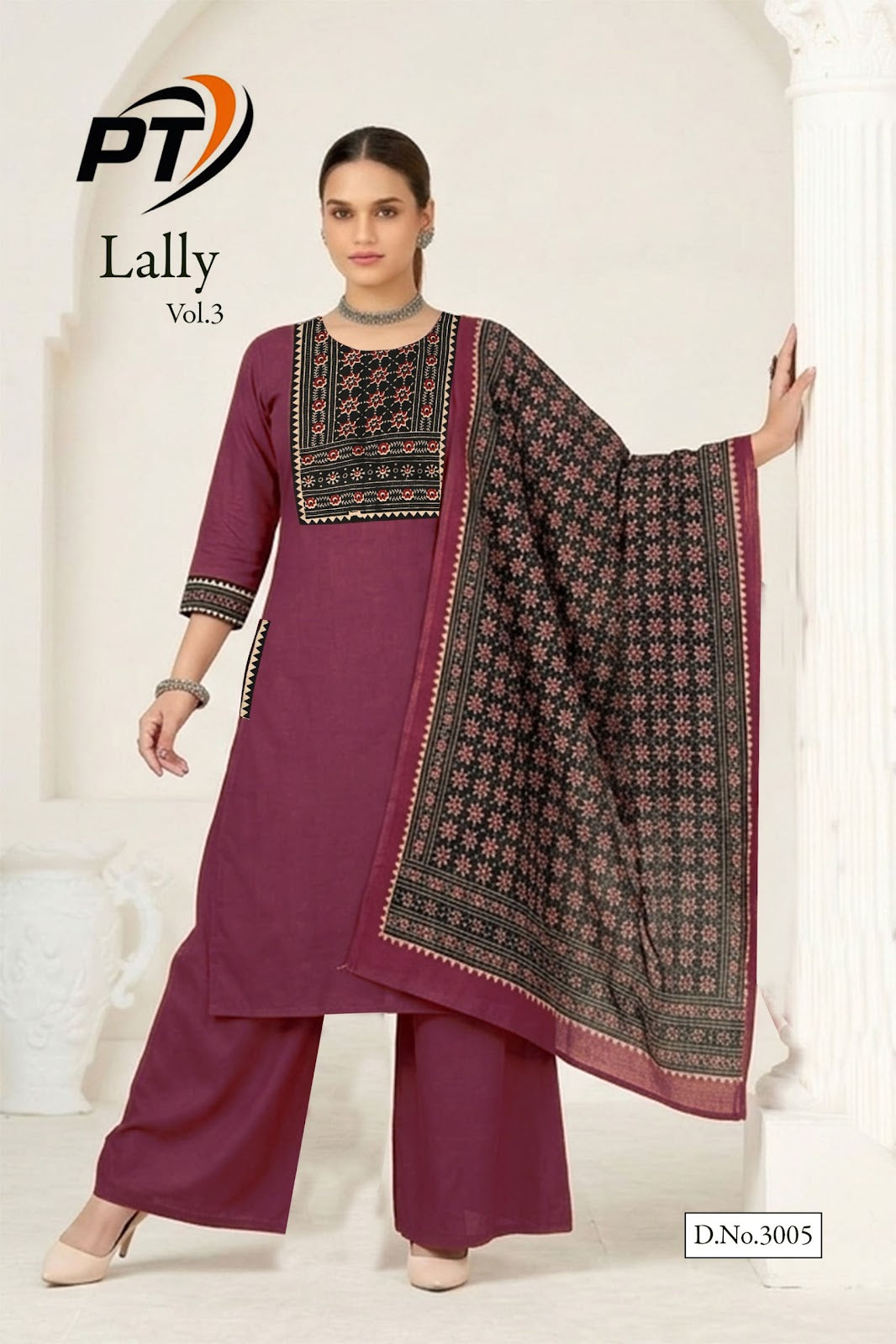 Lally Vol 3 Pt Cotton Readymade Plazzo Style Suits Wholesaler India