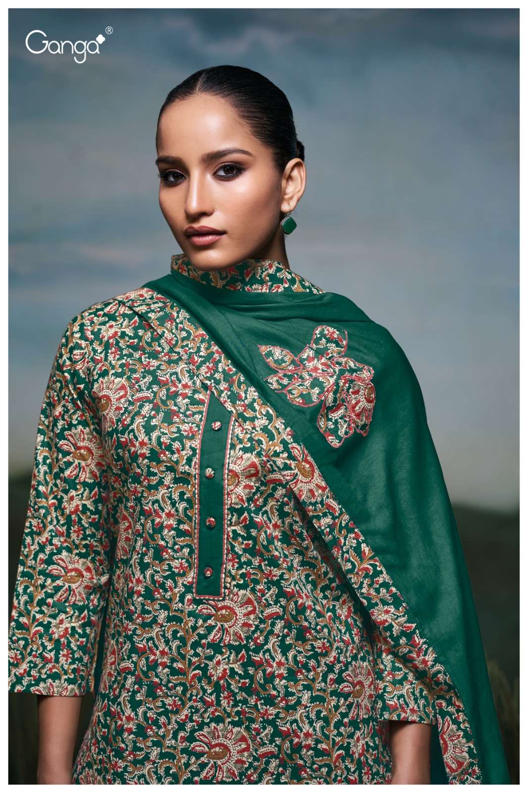 Lamar 3459 Ganga Cotton Pant Style Suits Manufacturer India