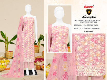 Lamborghini 3140 Bipson Prints Pure Cotton Pant Style Suits Supplier
