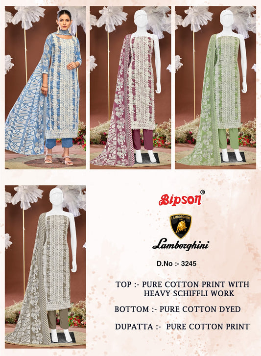 Lamborghini 3245 Bipson Prints Pure Cotton Pant Style Suits Manufacturer Ahmedabad