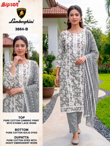 Lamborghini 3864 Bipson Prints Cotton Pant Style Suits Supplier India