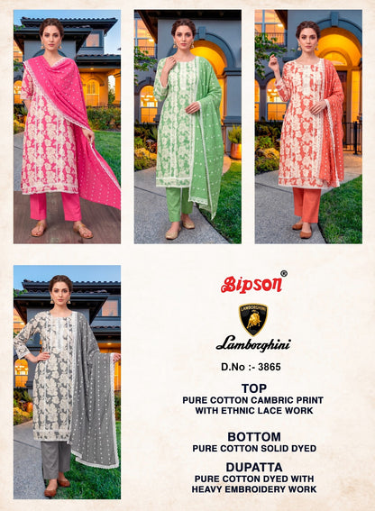 Lamborghini 3865 Bipson Prints Cotton Pant Style Suits Manufacturer India