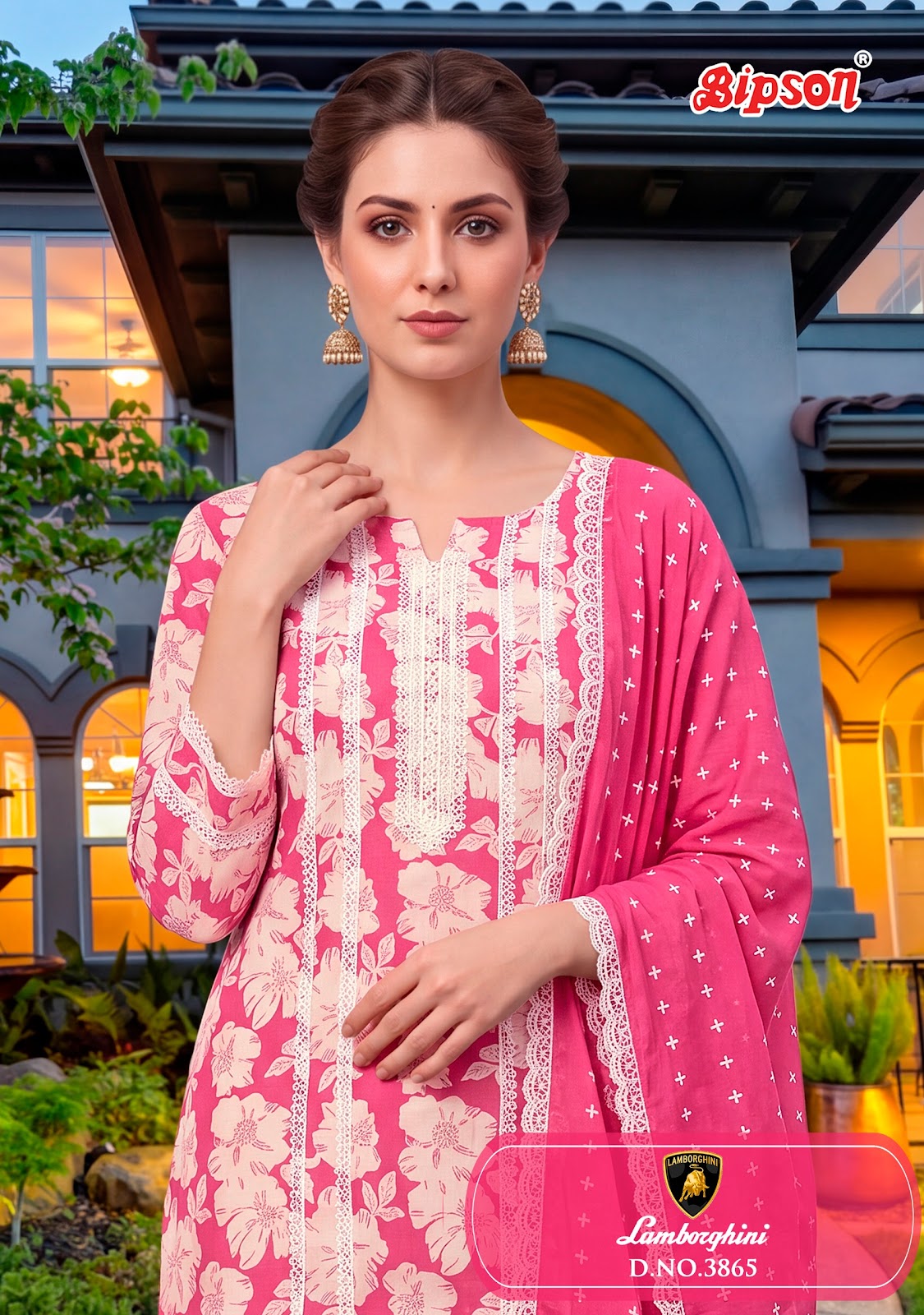 Lamborghini 3865 Bipson Prints Cotton Pant Style Suits Manufacturer India