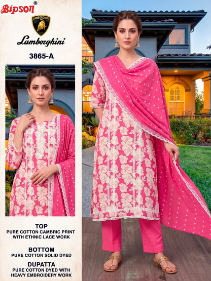 Lamborghini 3865 Bipson Prints Cotton Pant Style Suits Manufacturer India