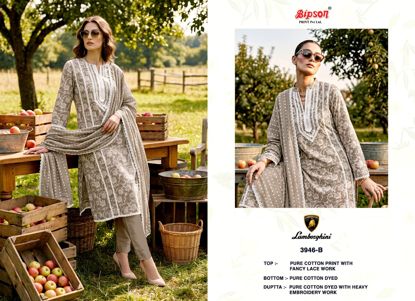 Lamborghini 3944-3946 Bipson Prints Cotton Pant Style Suits Wholesaler Ahmedabad