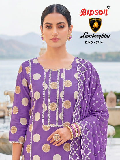Lamborgini 3714 Bipson Prints Cotton Pant Style Suits Wholesale Rate