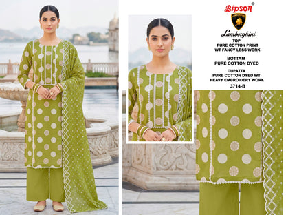 Lamborgini 3714 Bipson Prints Cotton Pant Style Suits Wholesale Rate