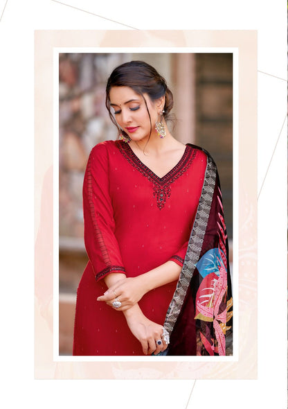 Lamha Wooglee Rayon Readymade Pant Style Suits Wholesale Price