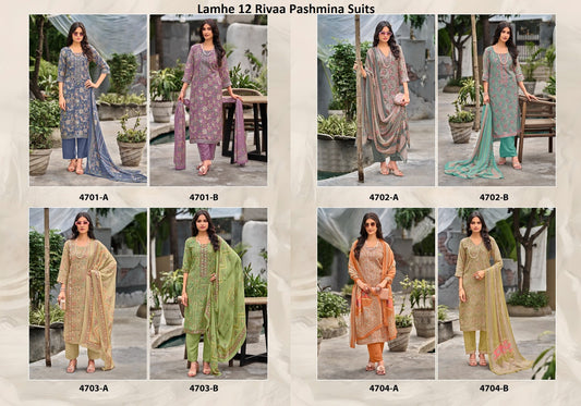 Lamhe 12 Rivaa Bemberg Pashmina Suits Wholesale Price