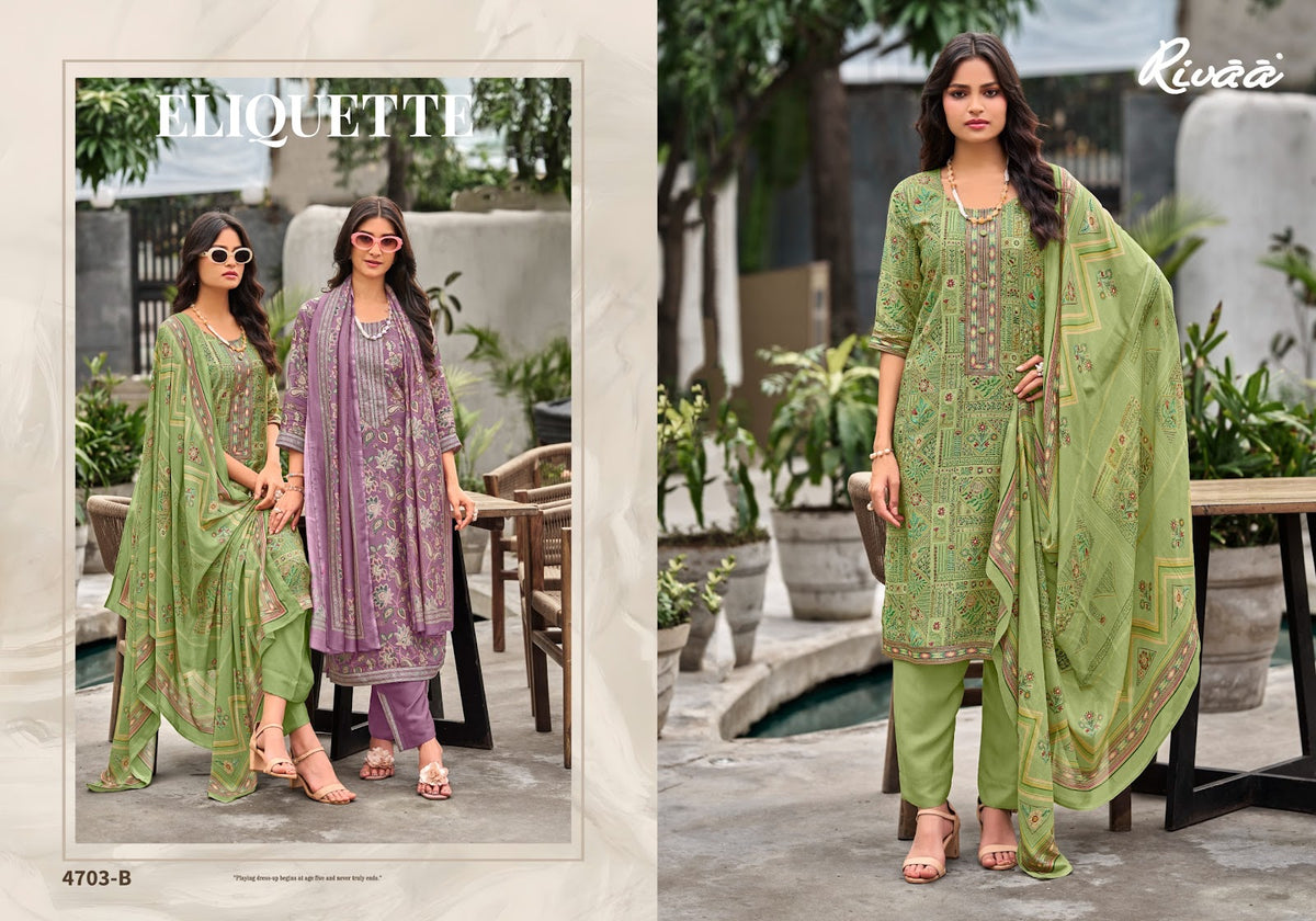 Lamhe 12 Rivaa Bemberg Pashmina Suits Wholesale Price